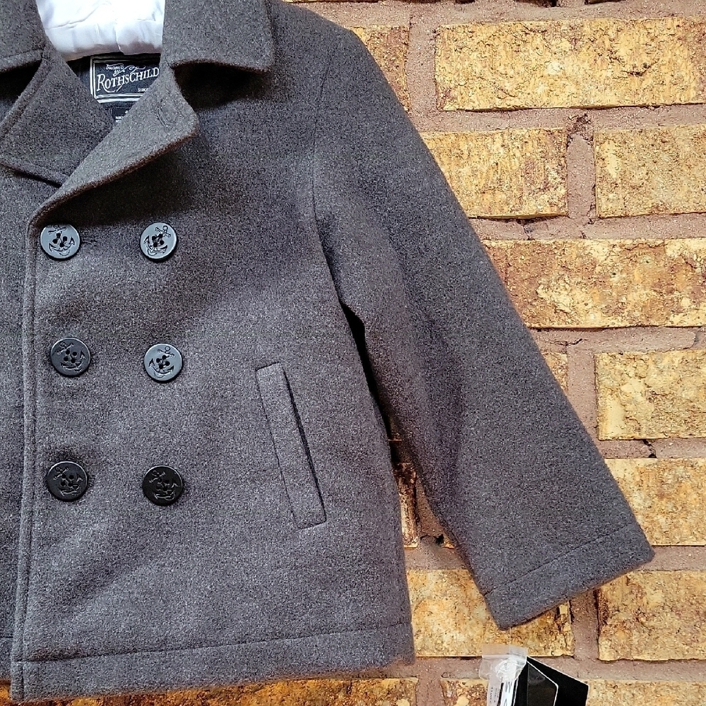 Rothschild Kids Classic Tailored Peacoat Button Closure Size 4 - Picture 6 of 10